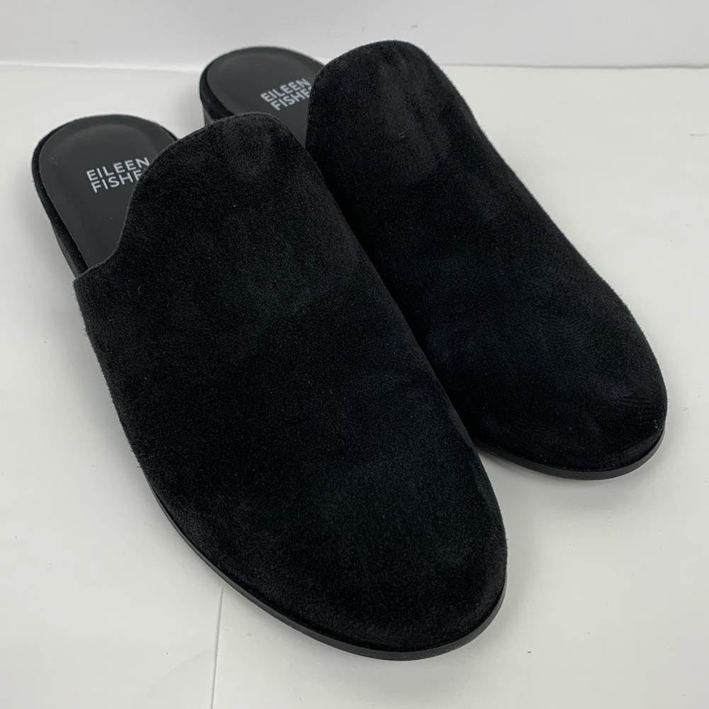NEW Eileen Fisher Dion Mule in Black Suede - Picture 3 of 6